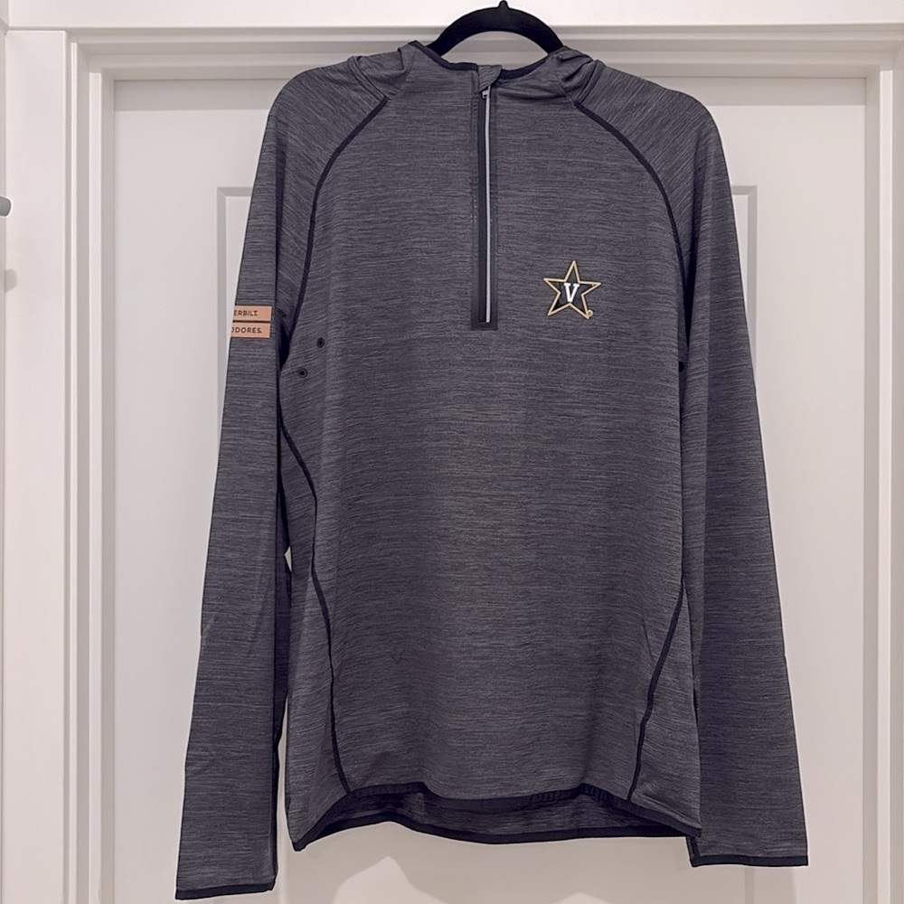 NWT [Levelwear] Vanderbilt Commodores NCAA Apex 1/4 Zip Hooded Pullover Men’s L - Picture 4 of 15